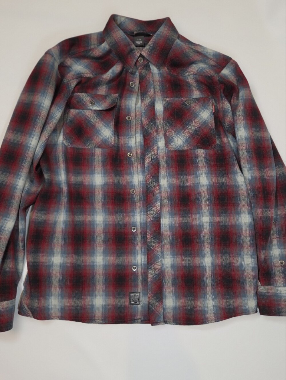 Outdoor Research Plaid Men's Button-Up Shirt Size L